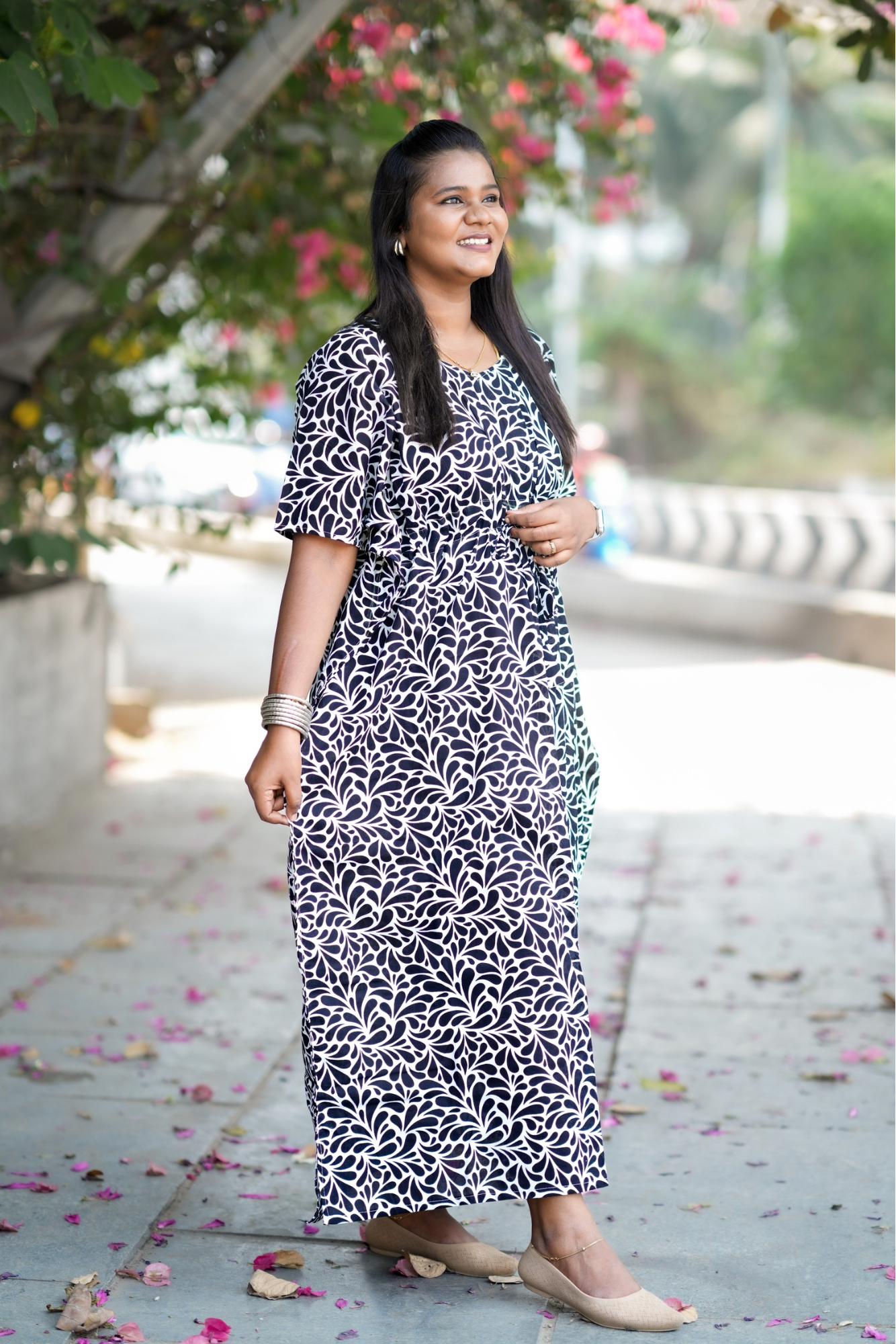 Black Charm Pure Cotton kaftan