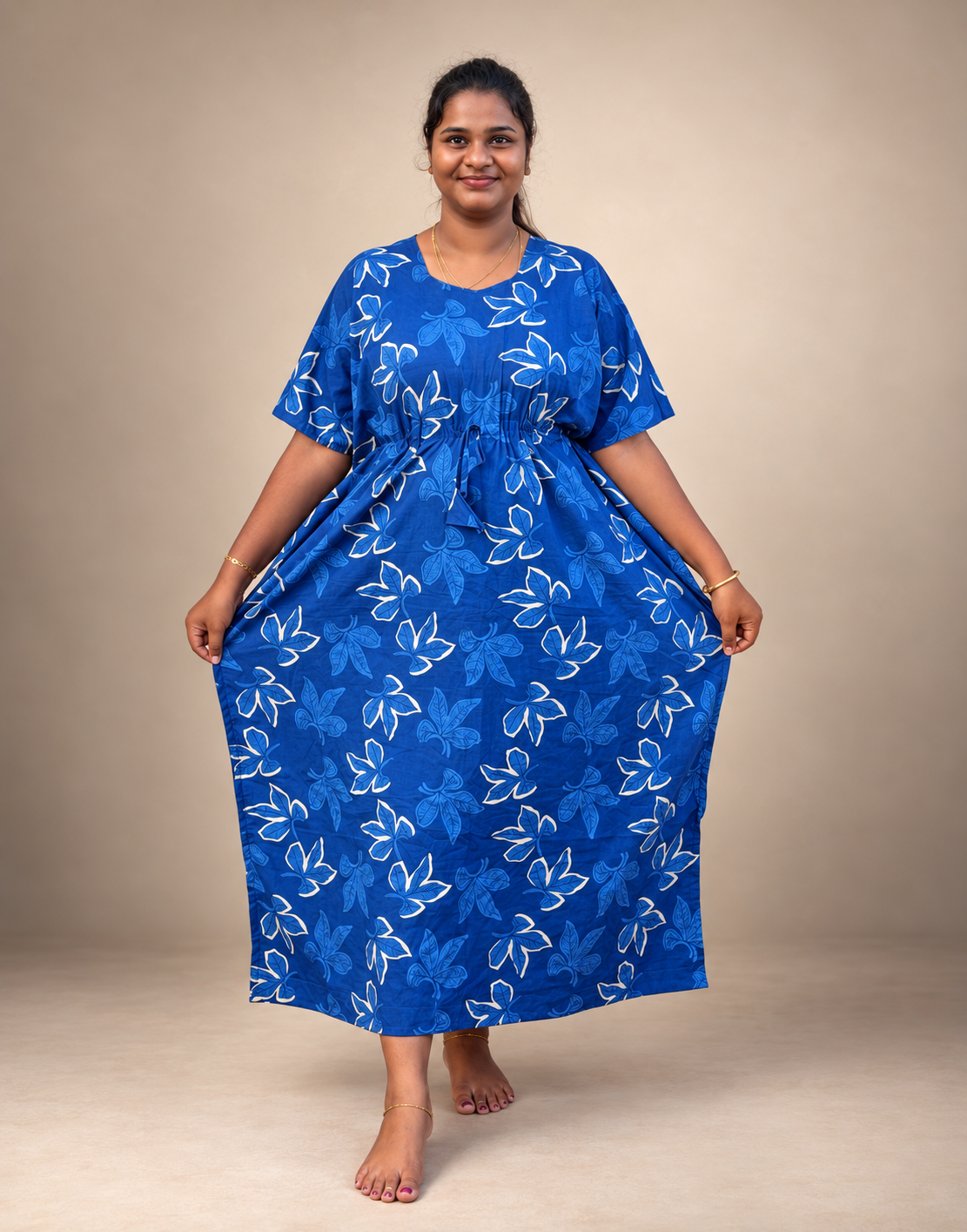 Blue Poo Pure cotton kaftan - ALP054