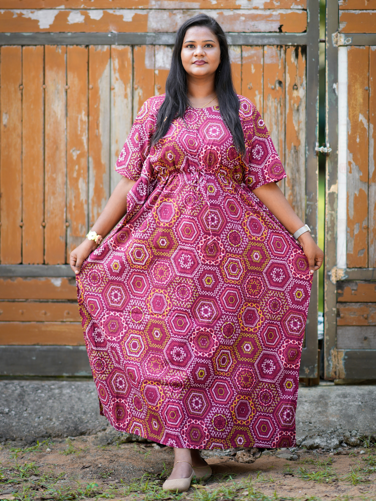 Chakra Aura Pure cotton kaftan - ALP037