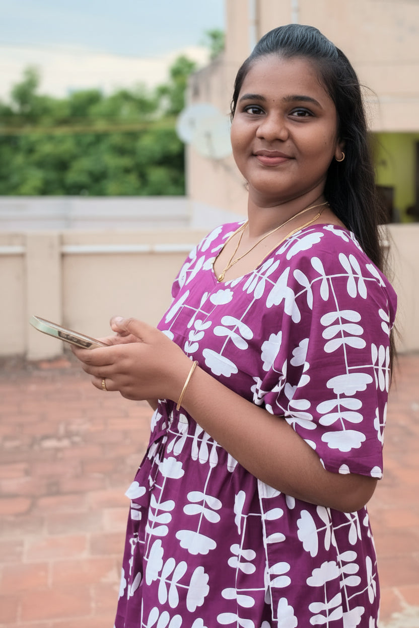 Mouna Ragam Pure Cotton Kaftan - ALP053