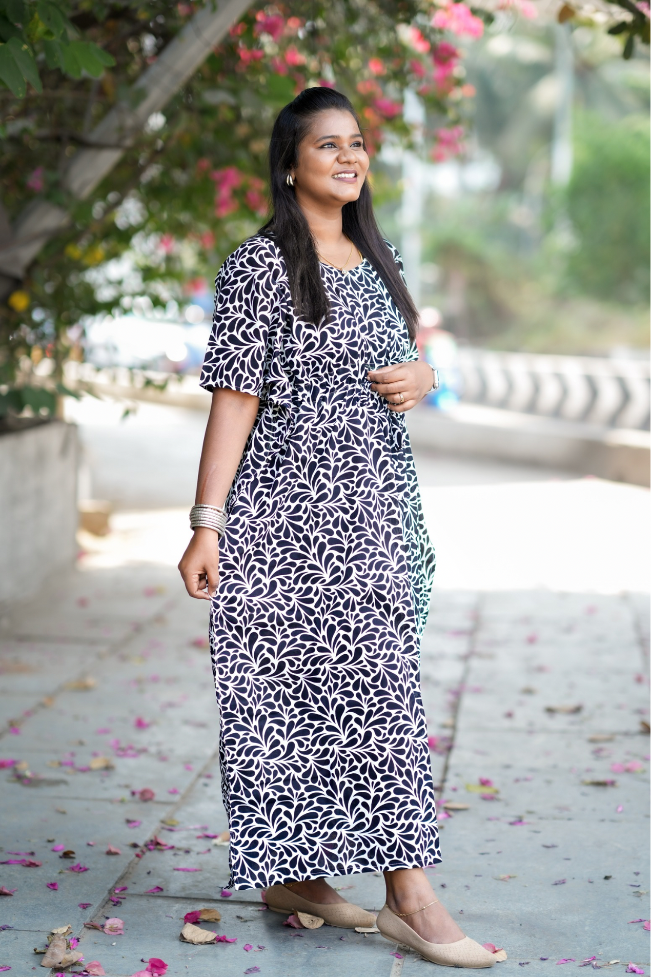 Feeding Mom Wine Centre Zipped Cotton Kaftan - ALPF001 – thealpstores